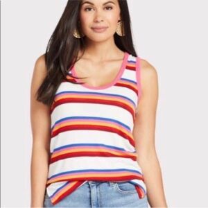 NWT Peyton Jensen Mila  Rainbow Tank Size Small